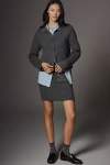 Pilcro Embellished Collar Cardigan Sweater In Gray