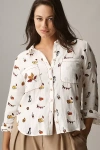 Pilcro Embroidered Icon Buttondown Shirt In Multi