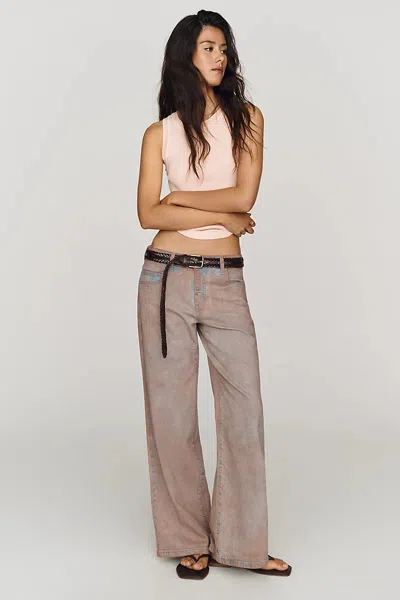 Pilcro Esme Low-rise Wide-leg Jeans In Multi