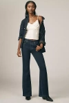 Pilcro Essential Low-rise Pull-on Flare Jeans In Blue