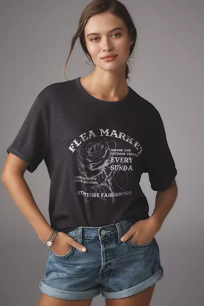 Pilcro Flea Market Graphic Tee In Grey