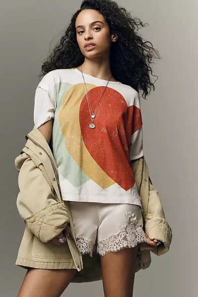 Pilcro Graphic Heart Tee In Multi