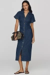 Pilcro Greer Denim Midi Shirt Dress By  In Blue