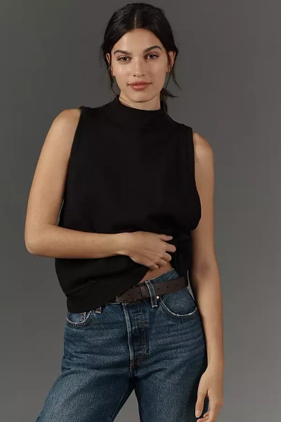 Pilcro Halter Open-side Muscle Tank Top In Black