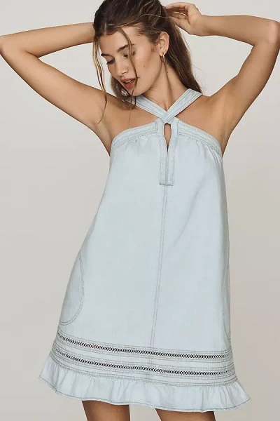 Pilcro Halter Swing Dress In Blue