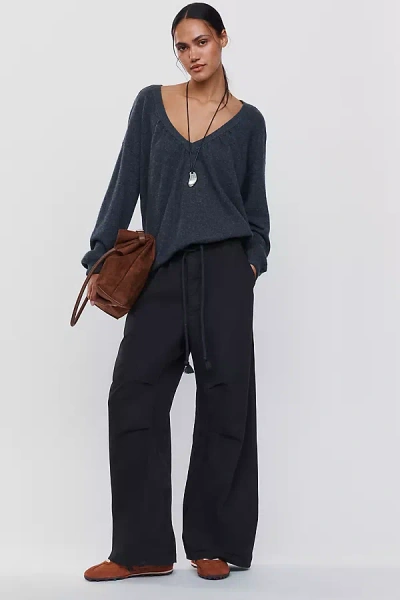 Pilcro Hanna Wide-leg Pull-on Pants In Blue