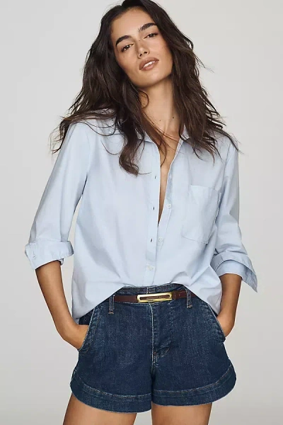 Pilcro Hannah High-rise Denim Shorts In Blue