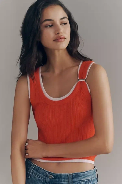 Pilcro Hardware Tank Top In Red