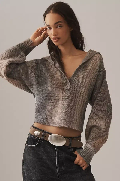 Pilcro Henley Ribbed Pullover Sweater In Multi