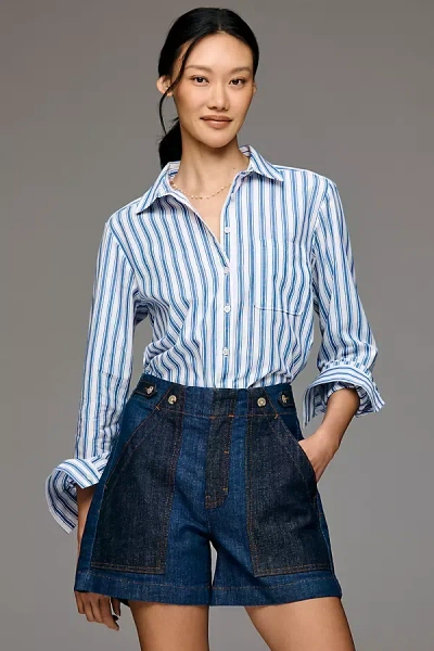 Pilcro Henri Denim Shorts In Blue