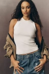 Pilcro High-neck Tank Top In White