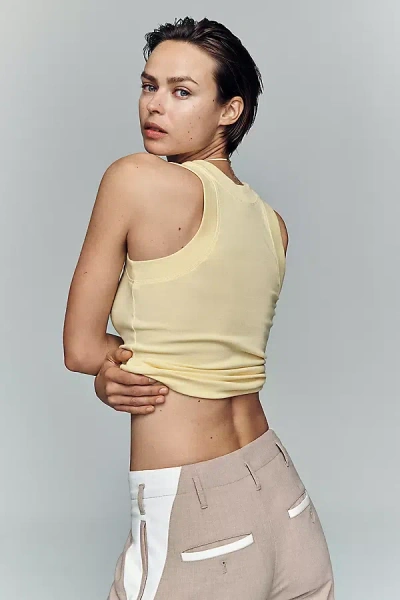 Pilcro High-neck Tank Top In Yellow