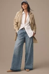 Pilcro High-rise Pleated Cuff Trouser Jeans In Blue