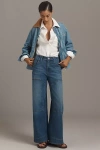 Pilcro High-rise Puddle Curved Jeans In Blue