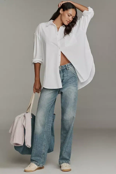 Pilcro High-rise Straight Leg Jeans In Blue