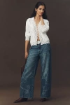 Pilcro High-rise Tapered Jeans In Blue