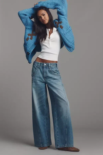 Pilcro High-rise Tapered Jeans In Blue