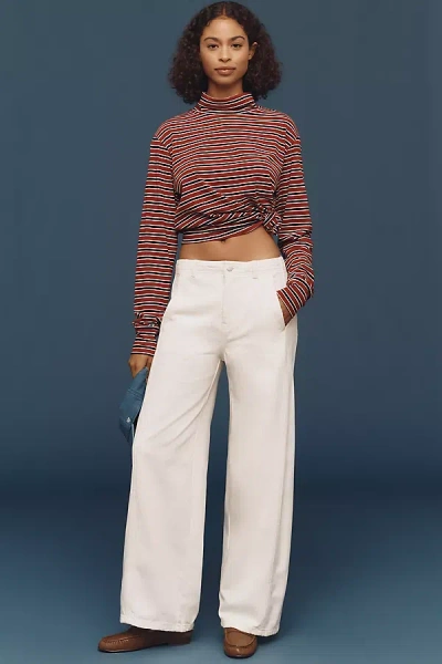 Pilcro High-rise Tapered Jeans In White