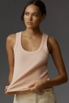 Pilcro Icon Scoop-neck Tank Top In Orange