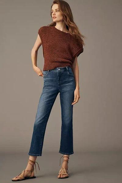 Pilcro Indira High-rise Crop Flare Jeans In Blue