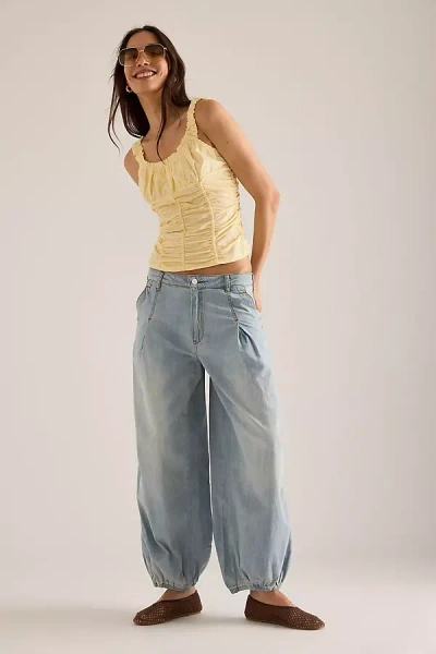 Pilcro Isabela High-rise Balloon Jeans In Blue