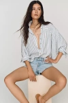 Pilcro Issy Batwing Buttondown Shirt By  In Blue