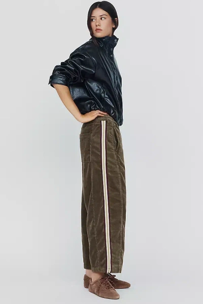 Pilcro Izzie Relaxed Corduroy Pull-on Barrel Pants In Green