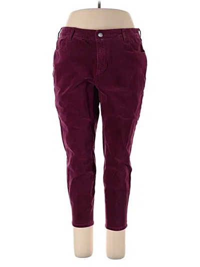 Pre-owned Pilcro Jeggings In Burgundy