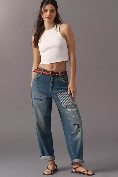 Pilcro Jenna Mid-rise Relaxed Jeans By  In Blue