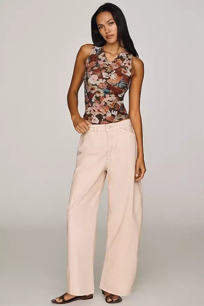 Pilcro Kayden Full Length Utility Barrel Pants In White