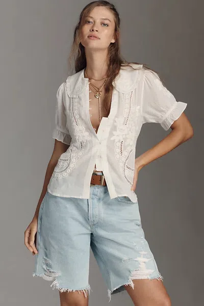 Pilcro Keira Blouse In White
