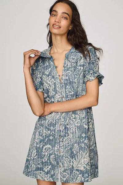 Pilcro Keira Mini Dress In Blue