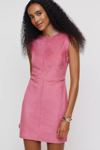 Pilcro Kendal Faux Suede Mini Dress In Pink