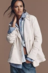 Pilcro Knit Peacoat Jacket In White