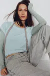 Pilcro Knit Project Billie Tee In Multi