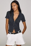 Pilcro Knit Project Juniper Top In Blue