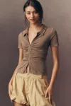 Pilcro Knit Project Juniper Top In Brown