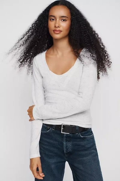 Pilcro Layered Long-sleeve Top In Neutral