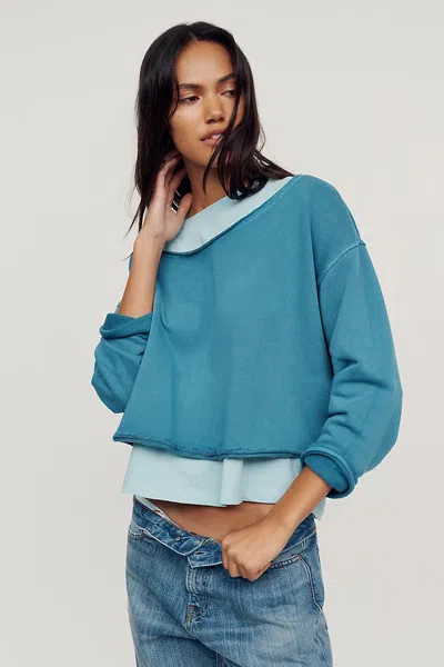 PILCRO LAYERED TWOFER PULLOVER