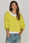 Pilcro Layered Twofer Pullover In Yellow