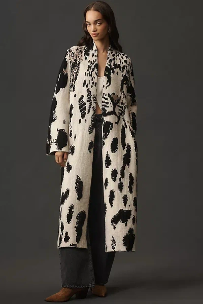 Pilcro Leopard Print Sweater Duster In Multi