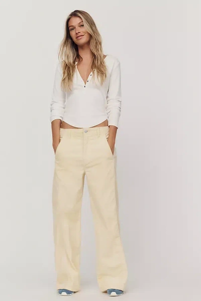 Pilcro Lex Mid-rise Corduroy Barrel Jeans In Orange