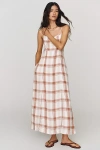 Pilcro Linen Blend Midi Dress In Multi