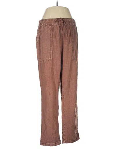 Pre-owned Pilcro Linen Pants In Brown