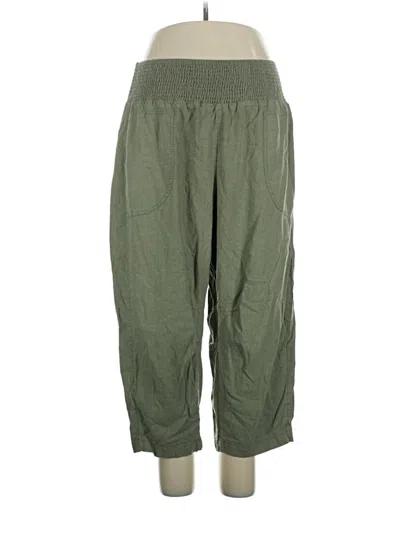 Pre-owned Pilcro Linen Pants In Green