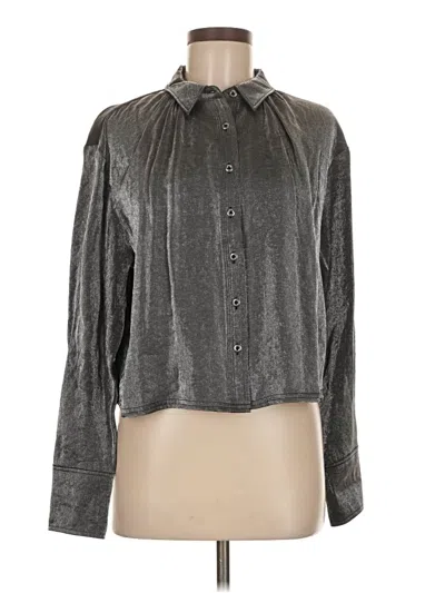 Pre-owned Pilcro Long Sleeve Blouse In Gray
