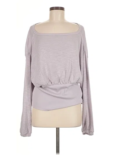 Pre-owned Pilcro Long Sleeve Blouse In Gray