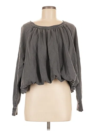 Pre-owned Pilcro Long Sleeve Blouse In Gray