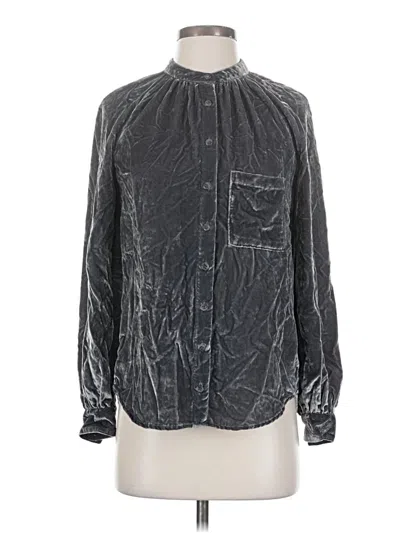 Pre-owned Pilcro Long Sleeve Blouse In Gray