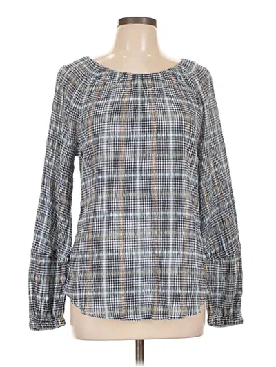 Pre-owned Pilcro Long Sleeve Blouse In Gray
